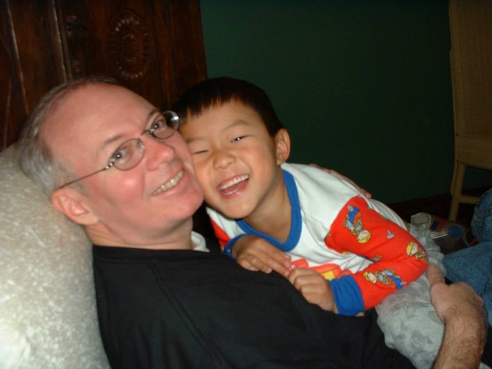 Sir Raffles Art History - Charles Mandel with his son.