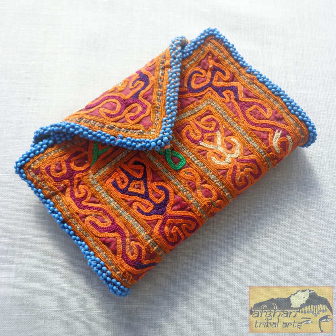 Afghan Tribal Arts - Vintage Embroidered Pashtun Wallet or Pouch
