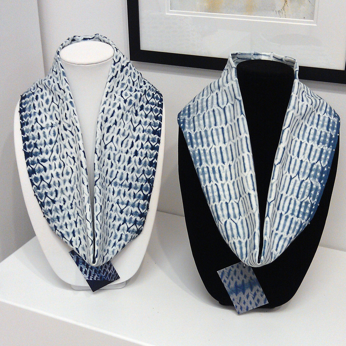 Shuttle Works Studio woven-shibori-circle-scarves