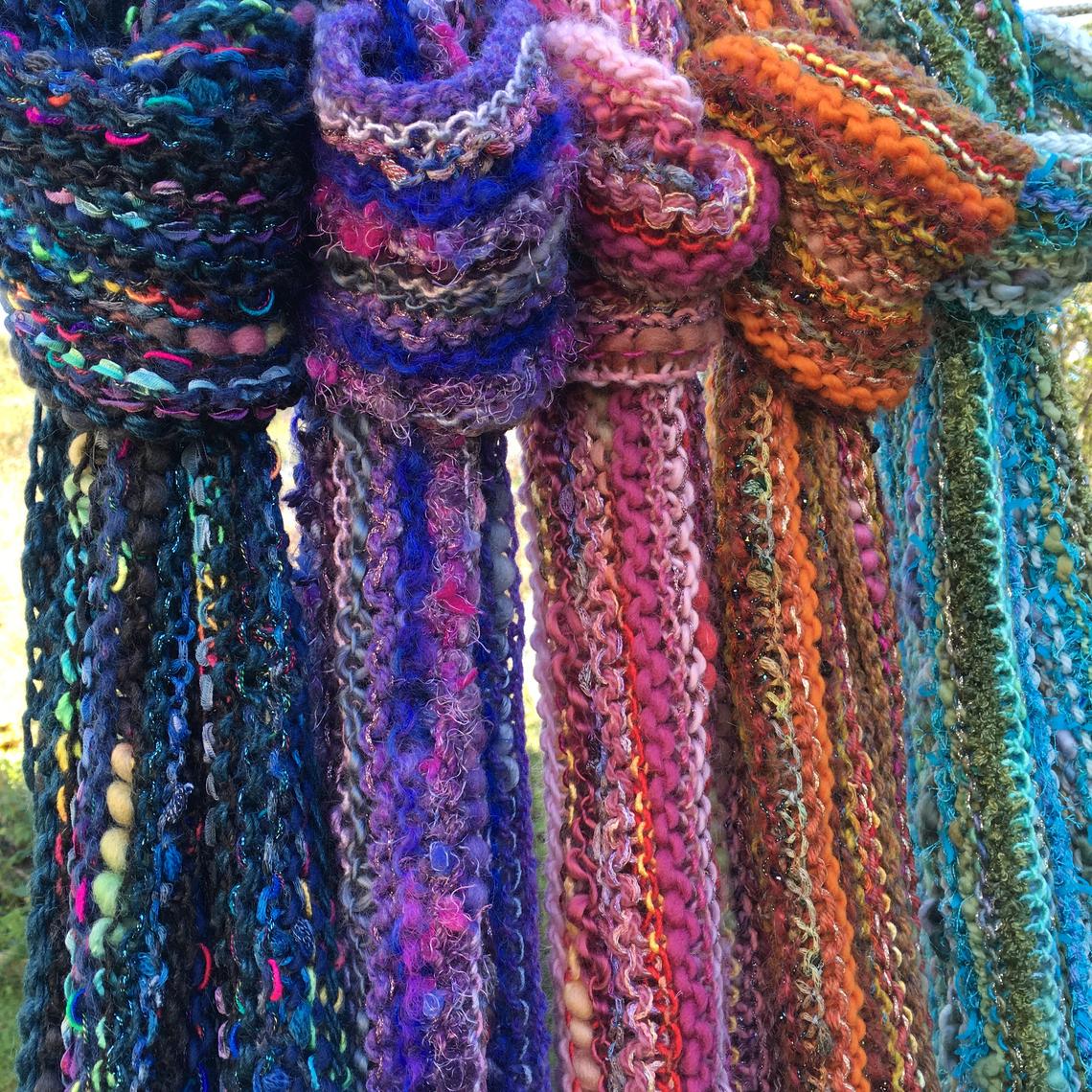 Yarndance Mixed Fiber Knitted Scarves