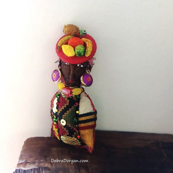 AllThingsPretty Art Doll Black Fruit Vendor