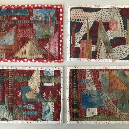 Gone Rustic dare to dream - mini art quilts