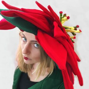 Laura Lee Burch Poinsettia Christmas Hat Pattern
