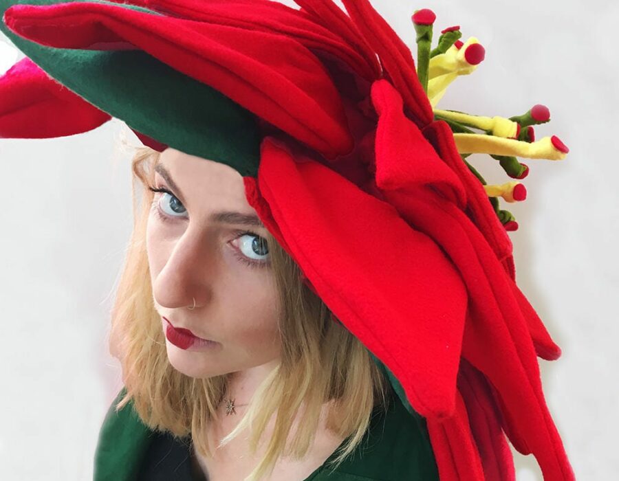 Laura Lee Burch Poinsettia Christmas Hat Pattern