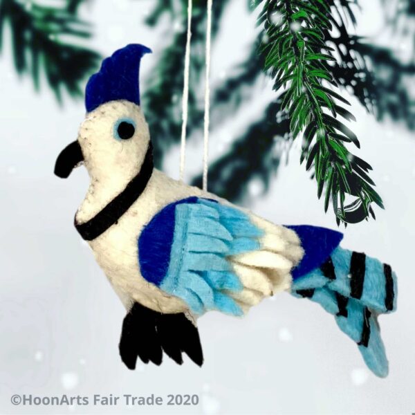 Handmade Purple Penguin Ornament from Kyrgyzstan | HoonArts