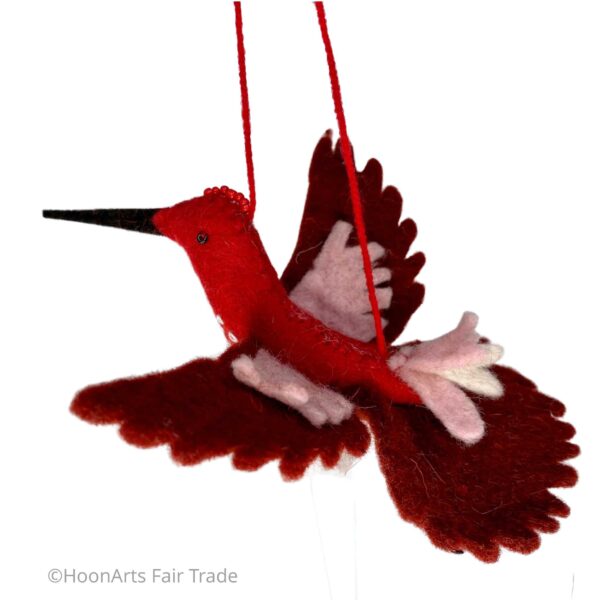 HandmadeFeltedKyrgyzRedHummingbirdOrnamentcopy-2