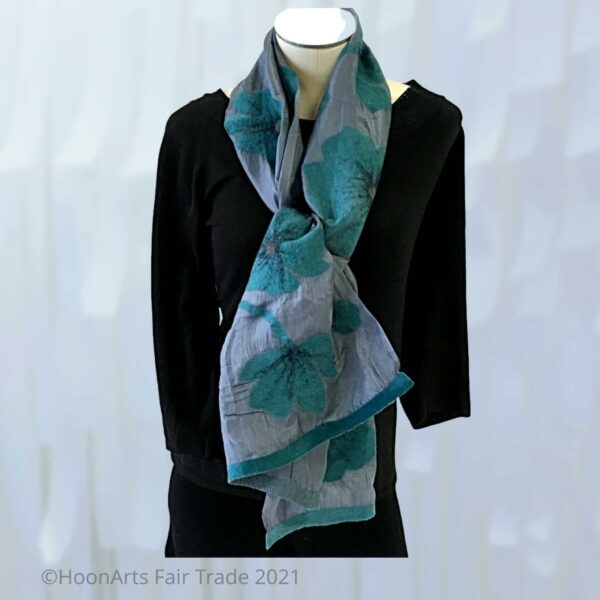 Kyrgyz Hand-felted Silk Scarf