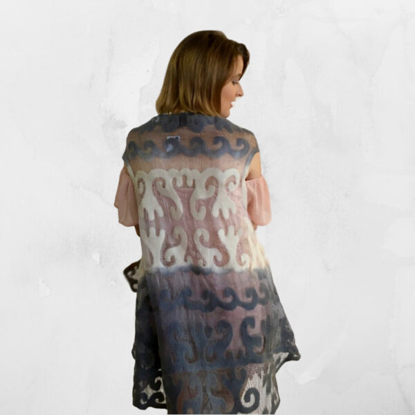 Silk and Felted Long Vest from Kyrgyzstan
