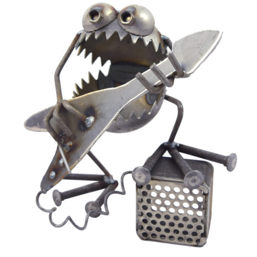 Modern Artisan Guitar Monster Reclaimed Metal Sculpture