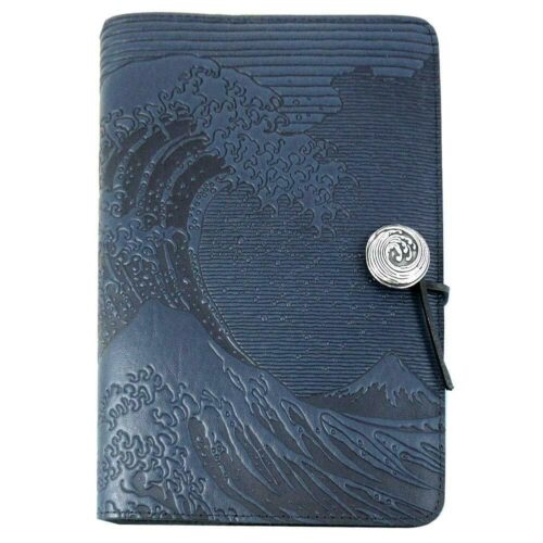 Modern Artisan Embossed Leather Journal: Hokusai Wave