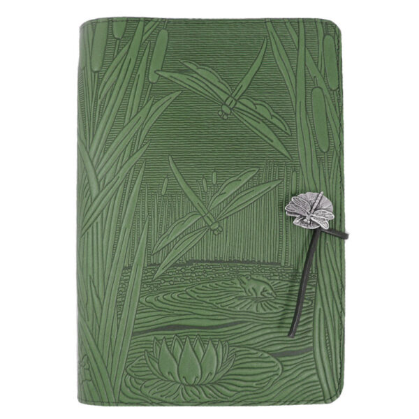 Modern Artisan Embossed Leather Journal: Dragonfly Pond