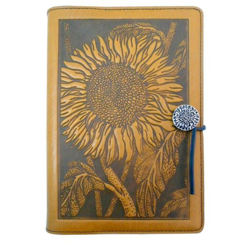 Modern Artisan Embossed Leather Journal: Sunflower