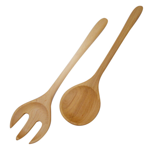 Modern Artisan American Hardwood Utensils: Large Salad Serving Spoons