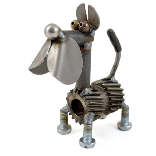 Modern Artisan Torque the Dog Metal Desk Pet