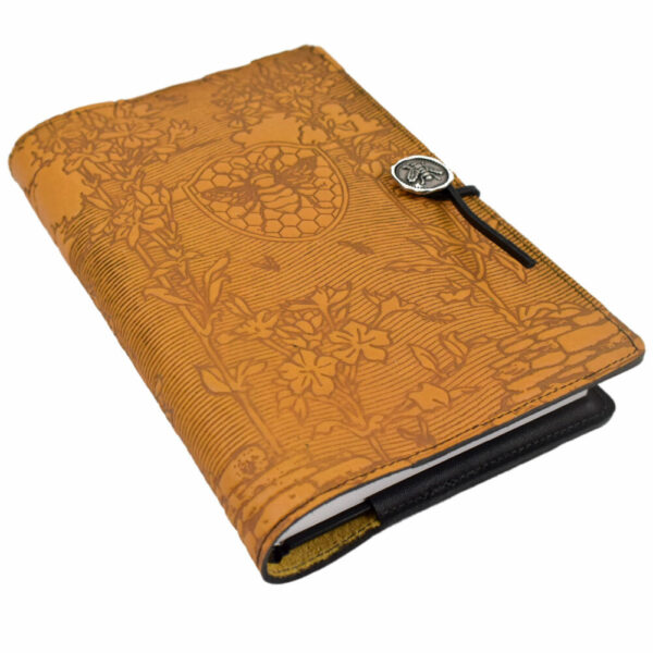 Modern Artisan Embossed Leather Journal: Honeybee Garden