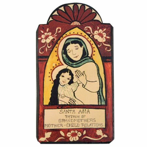 Modern Artisan Patron Saint Retablo Plaque - Santa Ana