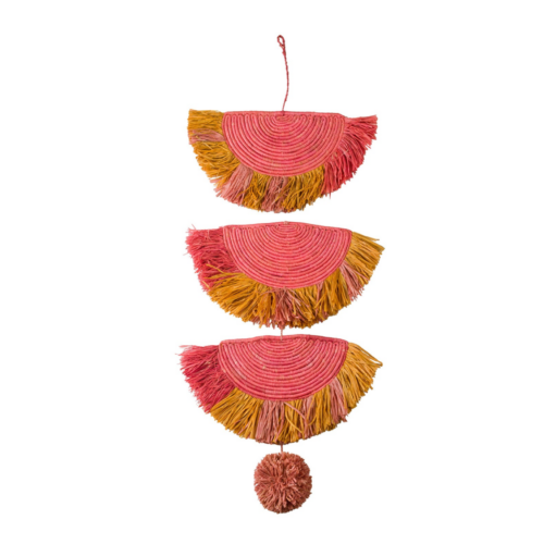 Coral Sunset Raffia Parade Mobile