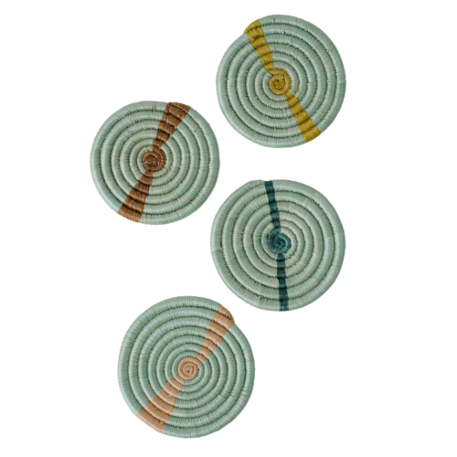 Seafoam Coaster Set from Accompany Fair Trade