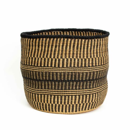 16" Checkered Black Grass Planter from Accompany Fair Trade