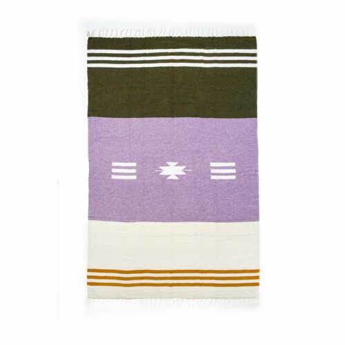 Horizonte Lila Blanket Recycled Fibers, Mexico Fair Trade