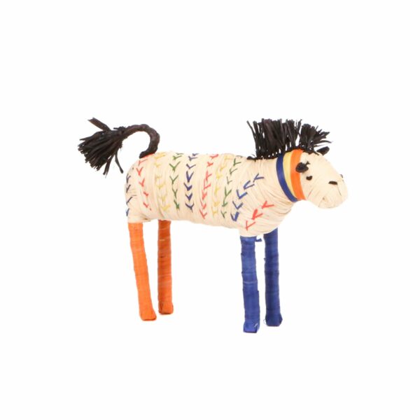 Raffia Horse Shelf Decor