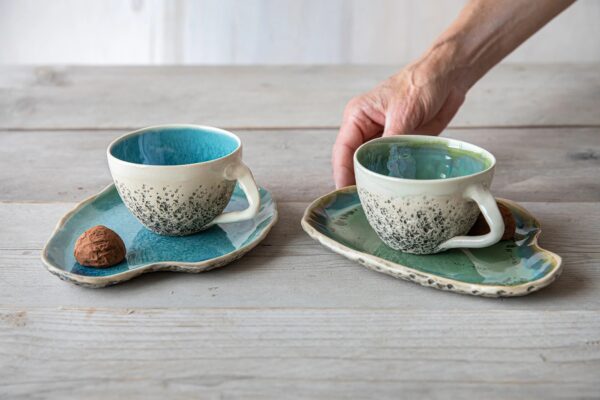 Kari Ceramics cup with saucer - examples