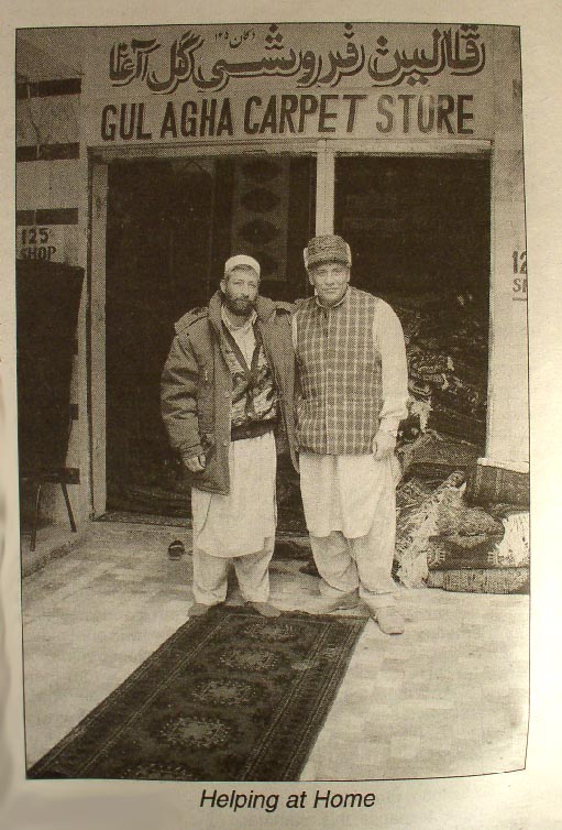 Abdul Wardak in Afghanistan (right)