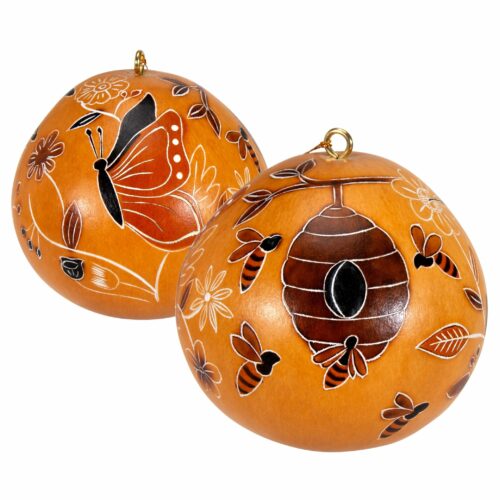 Lucuma Designs Day Pollinators - Gourd Ornament
