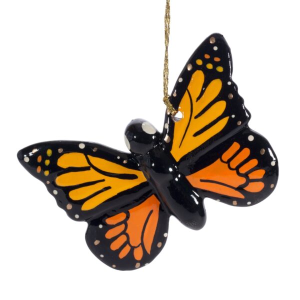Lucuma Designs Fair Trade Monarch Butterfly - Confetti Ceramic Ornament