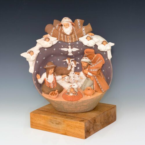 Lucuma Designs Holy Trinity - Fine Ceramic Nativity -  One Piece
