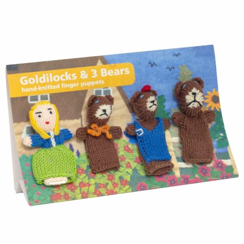 Lucuma Designs Goldilocks Story Pack of 4 - Organic Cotton Finger Puppets