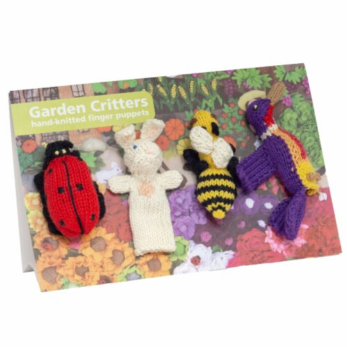 Lucuma Designs Garden Story Pack of 4 - Organic Cotton Finger Puppets