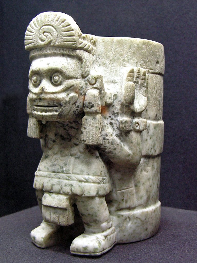 A ceremonial vase depicting a skeletal Mictlantecuhtli at the National Anthropology Museum in Mexico City. DENNIS JARVISCC BY-SA 2.0