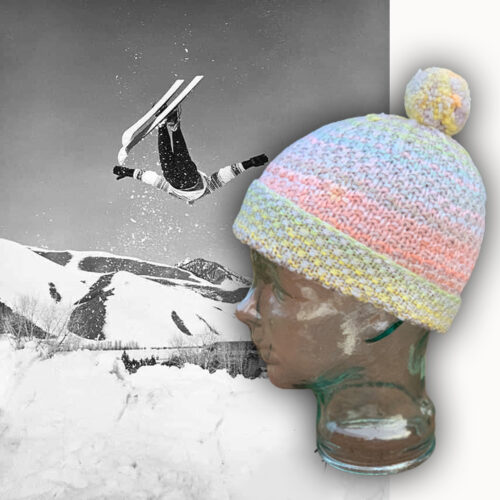 Baby Sweets Pastel Hat with PomPom Knotjusthats Hand Knit Final