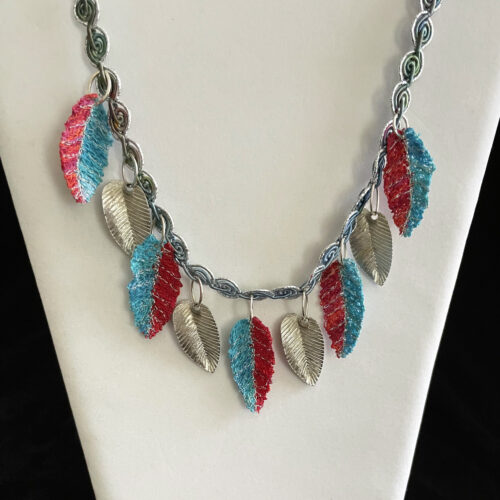 Doughty Designs fiber feather necklace 2