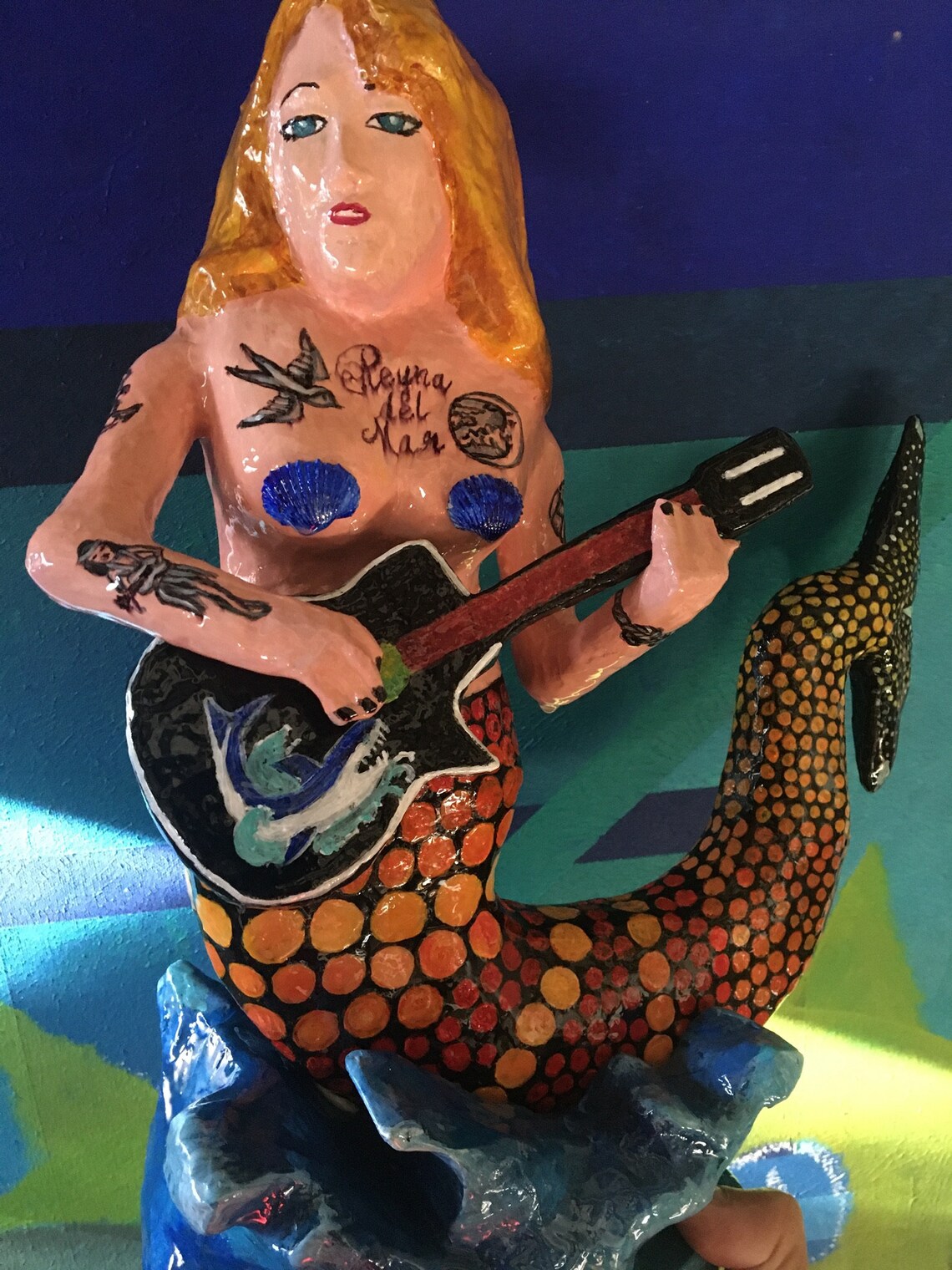 La Sirena Reyna del Mar by Calaveras Art - Jose Gabriel Lopez - Austin, Texas