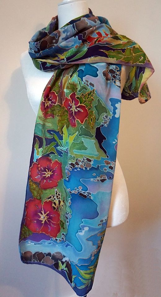 Linnea Pergola Handpainted Silk Scarf