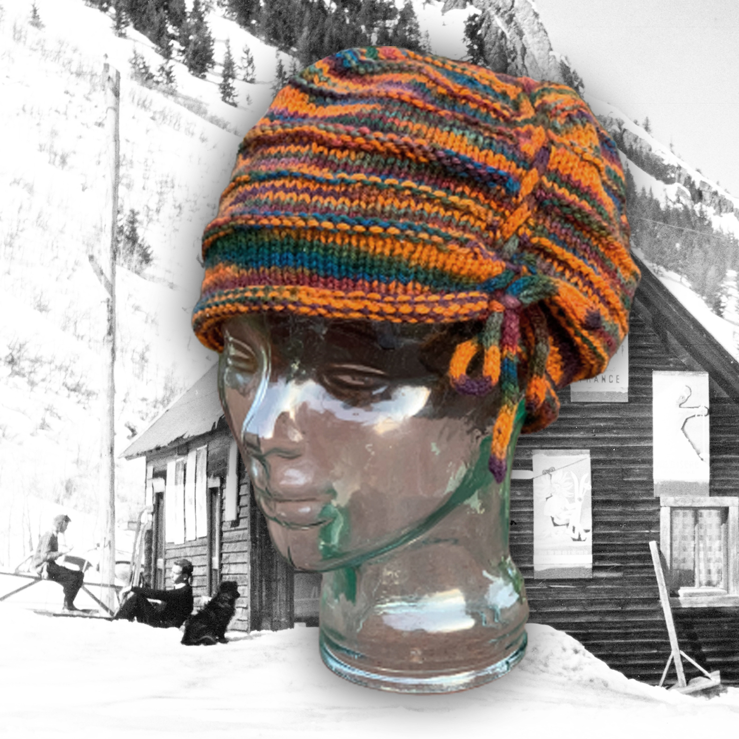 Strata” – Fine Wool Hand Knit Hat from Artizan Made, A Handmade