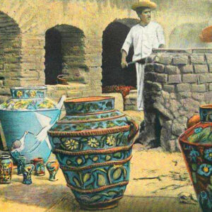 Tonala Mexico vintage postcard pottery