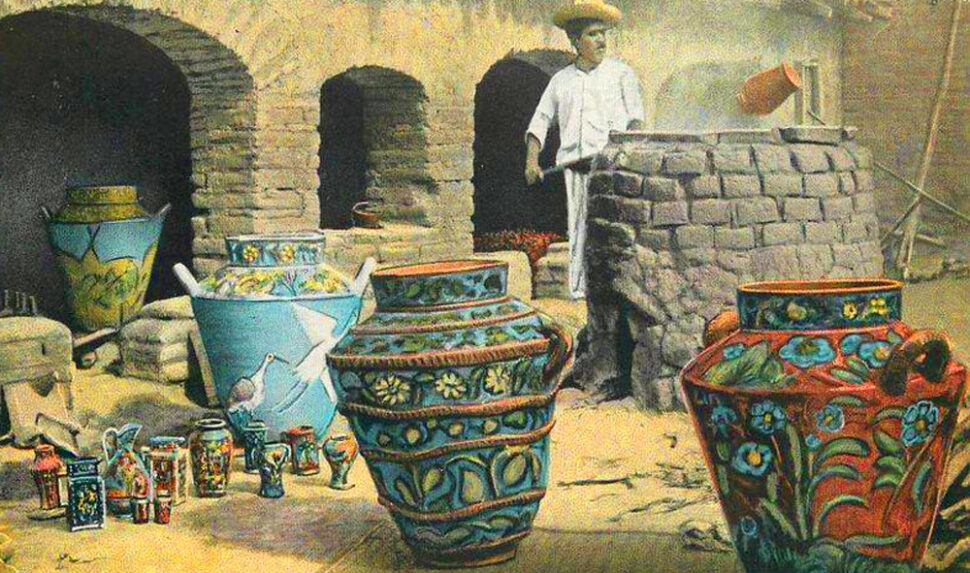 Tonala Mexico vintage postcard pottery