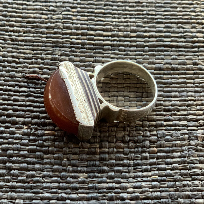 Vintage Tuareg Ring -Carnelian ebony main
