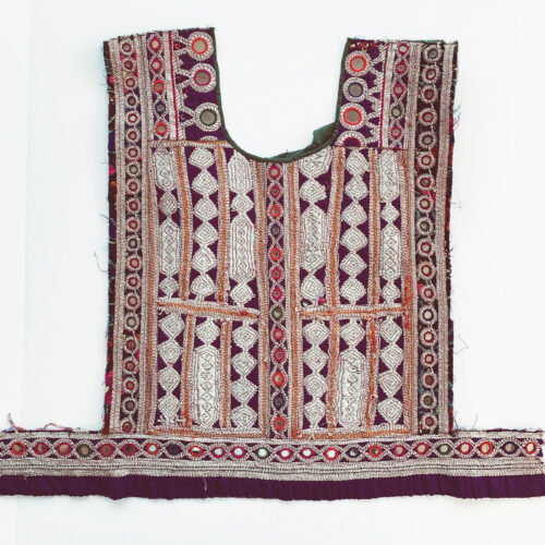 Afghan Tribal Arts Reclaimed Vintage Dress Yoke Embroidery