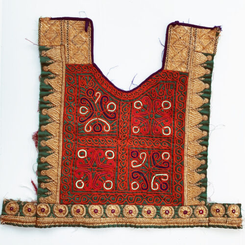 Afghan Tribal Arts Reclaimed Vintage Dress Yoke Embroidery