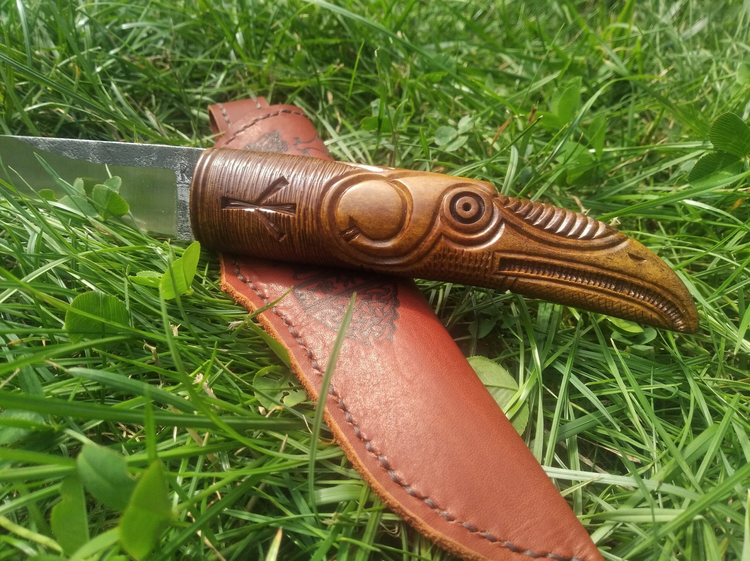 Hand Crafted Celtic Knotwork Knife Sheath by Alamo Custom Leather